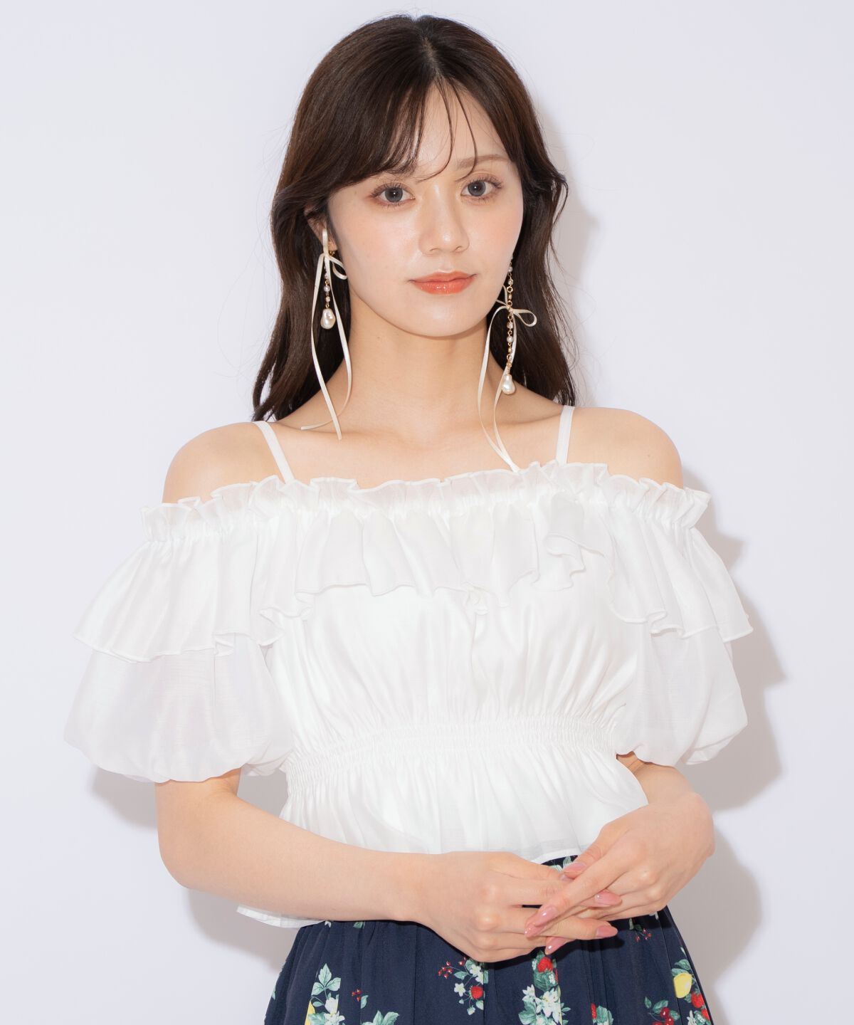 WILLSELECTION「シャーリングオフショルブラウス」|シャツ・ブラウス|