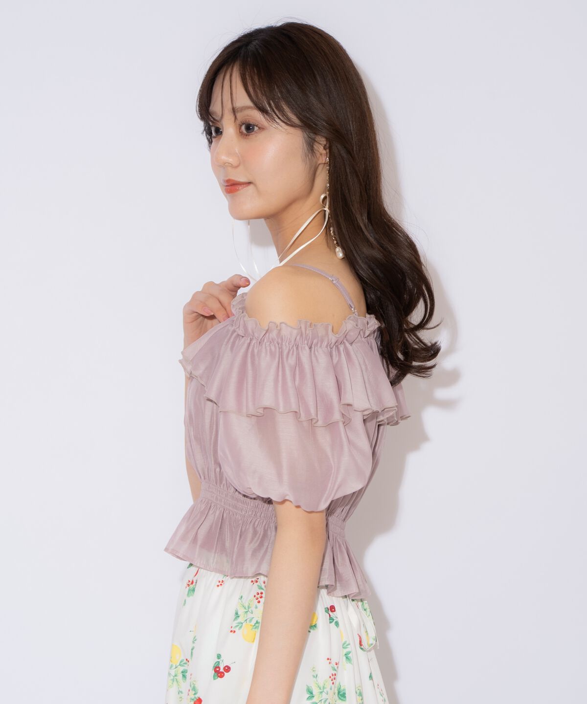 WILLSELECTION「シャーリングオフショルブラウス」|シャツ・ブラウス|