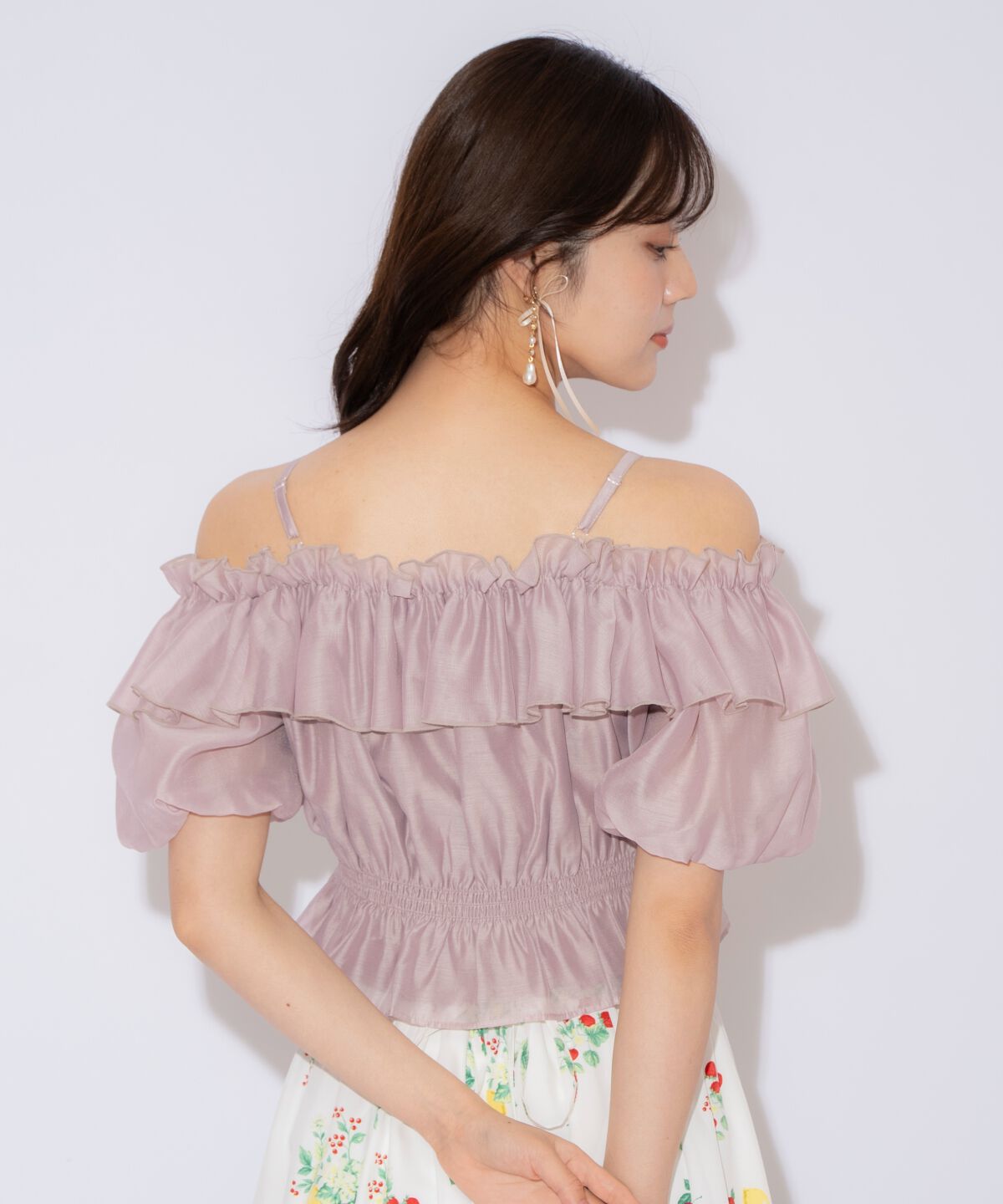 WILLSELECTION「シャーリングオフショルブラウス」|シャツ・ブラウス|