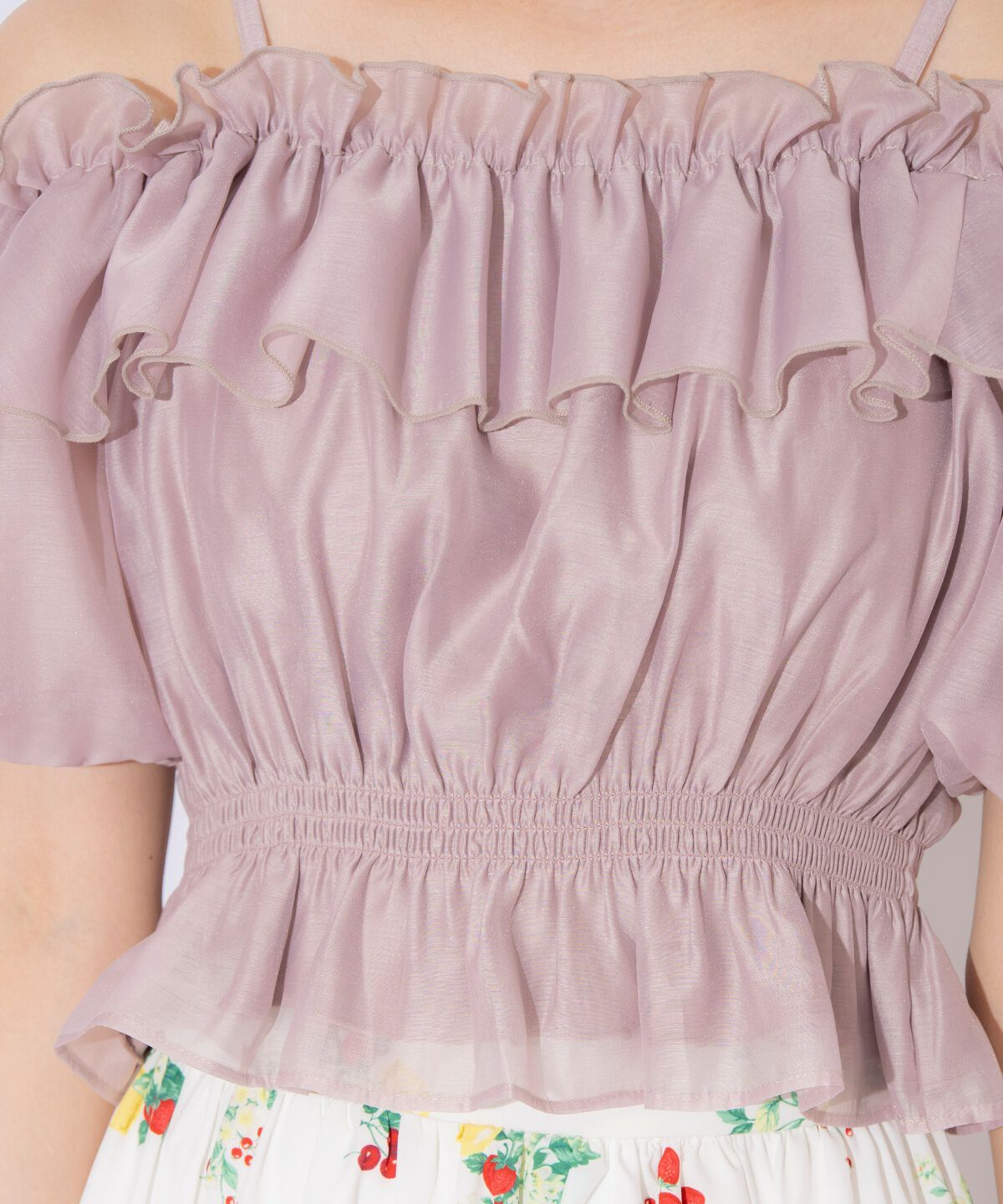 WILLSELECTION「シャーリングオフショルブラウス」|シャツ・ブラウス|