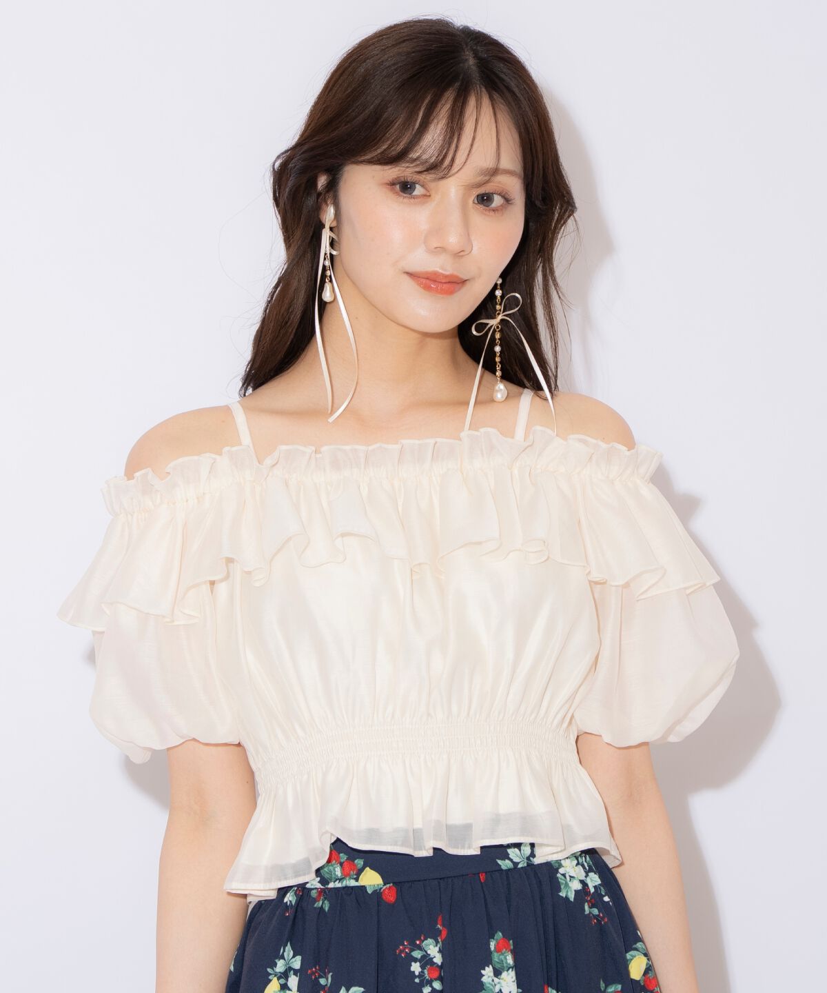 WILLSELECTION「シャーリングオフショルブラウス」|シャツ・ブラウス|