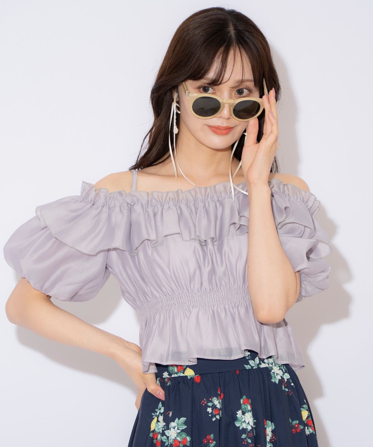 WILLSELECTION「シャーリングオフショルブラウス」|シャツ・ブラウス|