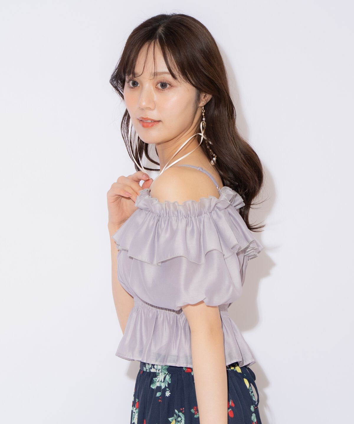 WILLSELECTION「シャーリングオフショルブラウス」|シャツ・ブラウス|