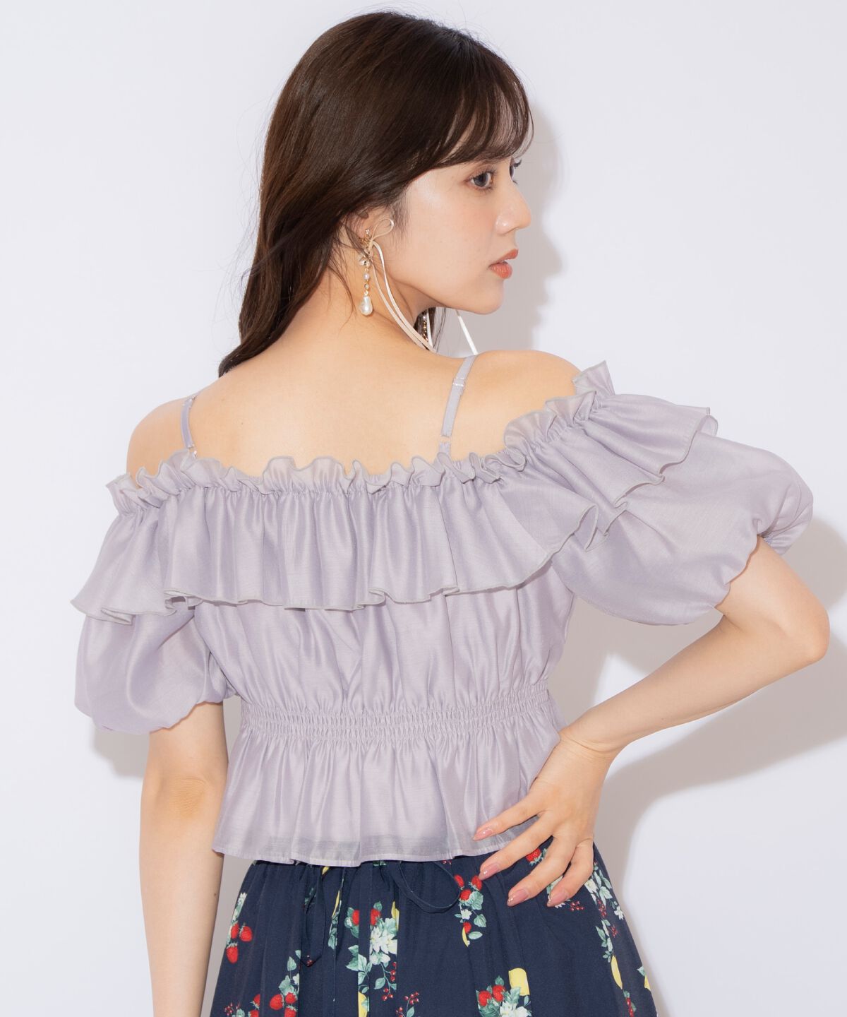 WILLSELECTION「シャーリングオフショルブラウス」|シャツ・ブラウス|