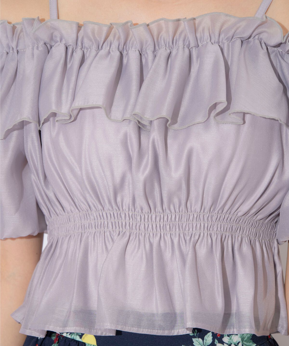 WILLSELECTION「シャーリングオフショルブラウス」|シャツ・ブラウス|