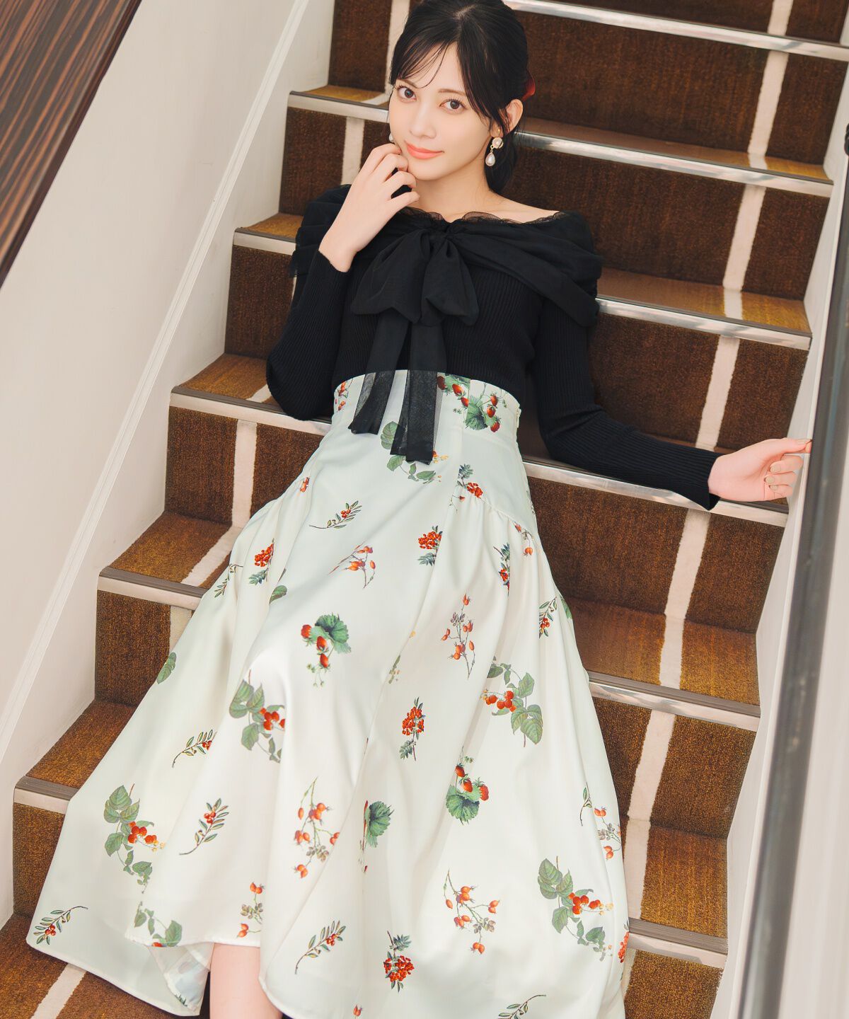 WILLSELECTION「ウィンターボタニカルスカート」|フレア|