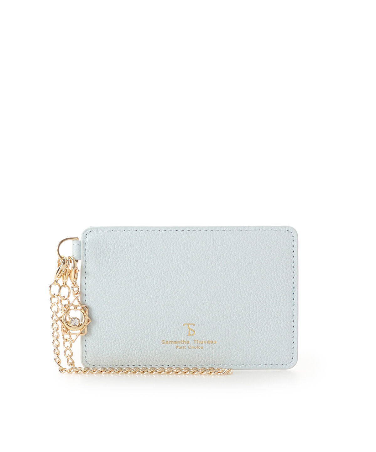 Samantha Thavasa Petit Choice「チャーム付きパスケース」|定期入れ|ライトブルー