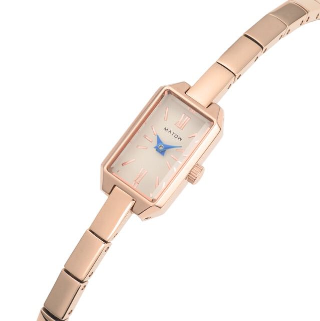 MATOW「〈MATOW (マトウ)〉Tsuki　清月 -せいげつ- ﾐﾆｽｸｴｱ ﾛｰｽﾞｺﾞｰﾙﾄﾞ ﾎﾜｲﾄ」|腕時計|