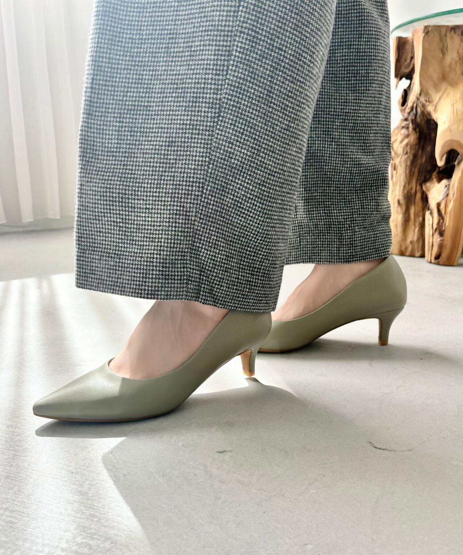 ORiental TRaffic「【跳べるパンプス/シリーズ累計１５０万足突破】ミドルヒール パンプス /R-3202 オフィス」|パンプス|GREEN
