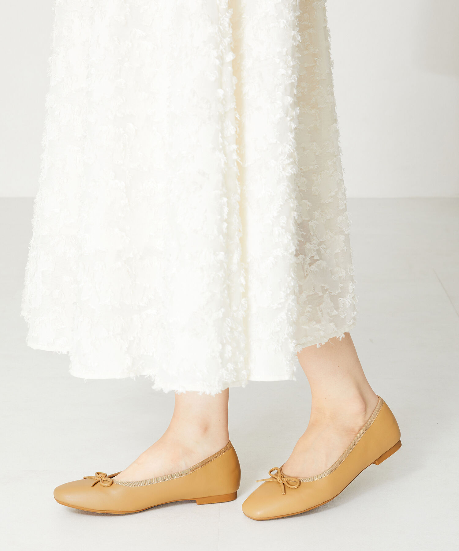 ORiental TRaffic「【跳べるパンプス/シリーズ累計１５０万足突破】 バレエシューズ /R-3208 厚手クッション フラット」|パンプス|BEIGE