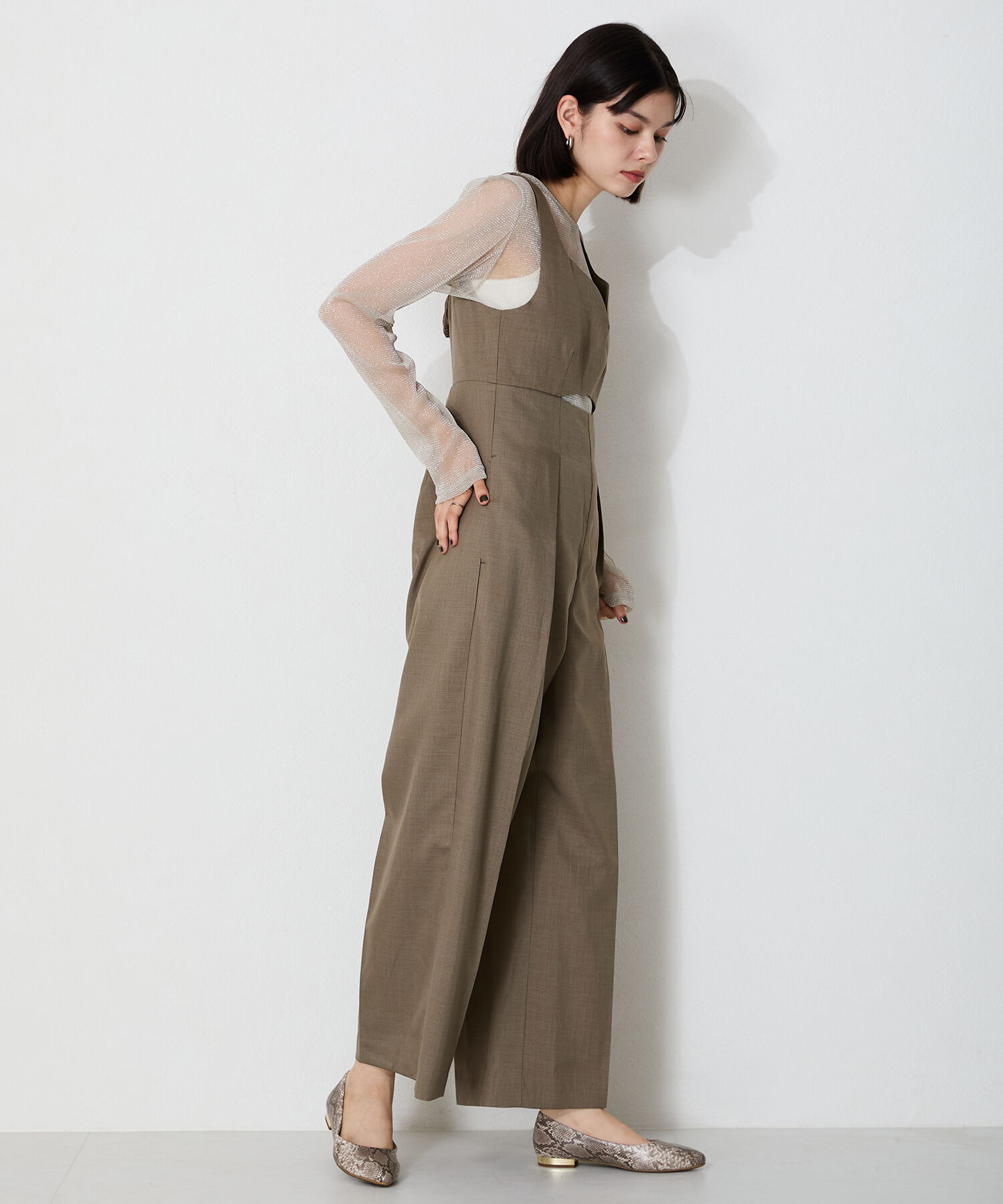 ORiental TRaffic「【WEB限定 / 累計15万足突破】ポインテッドトゥ フラット パンプス /R-4007 通勤靴 厚手クッション」|パンプス|