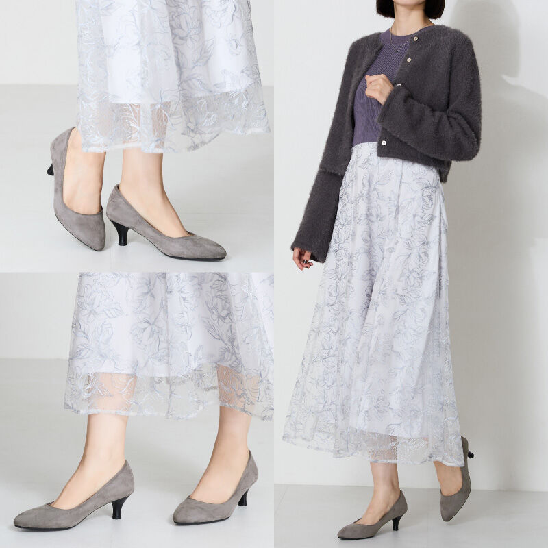 ORiental TRaffic「【WEB限定 / 累計9万足突破】 ミドルヒール パンプス /R-4008  ヒール5.5cm シンプル オフィス クッション」|パンプス|