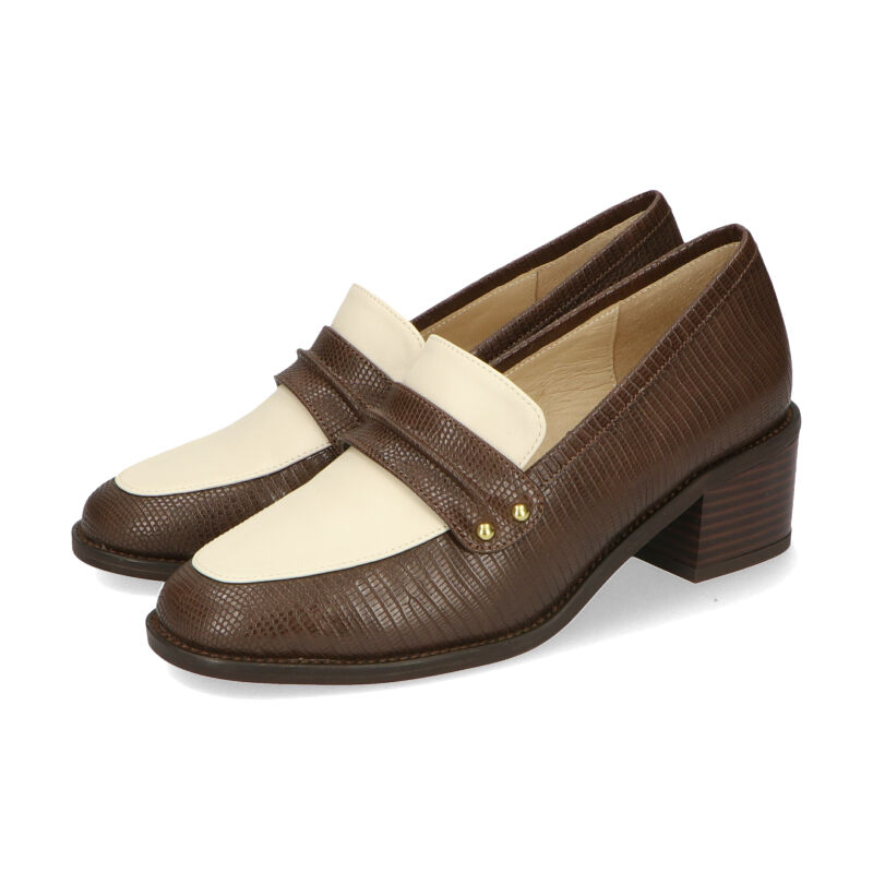 ORiental TRaffic「型押しバイカラーローファー/31118」|パンプス|