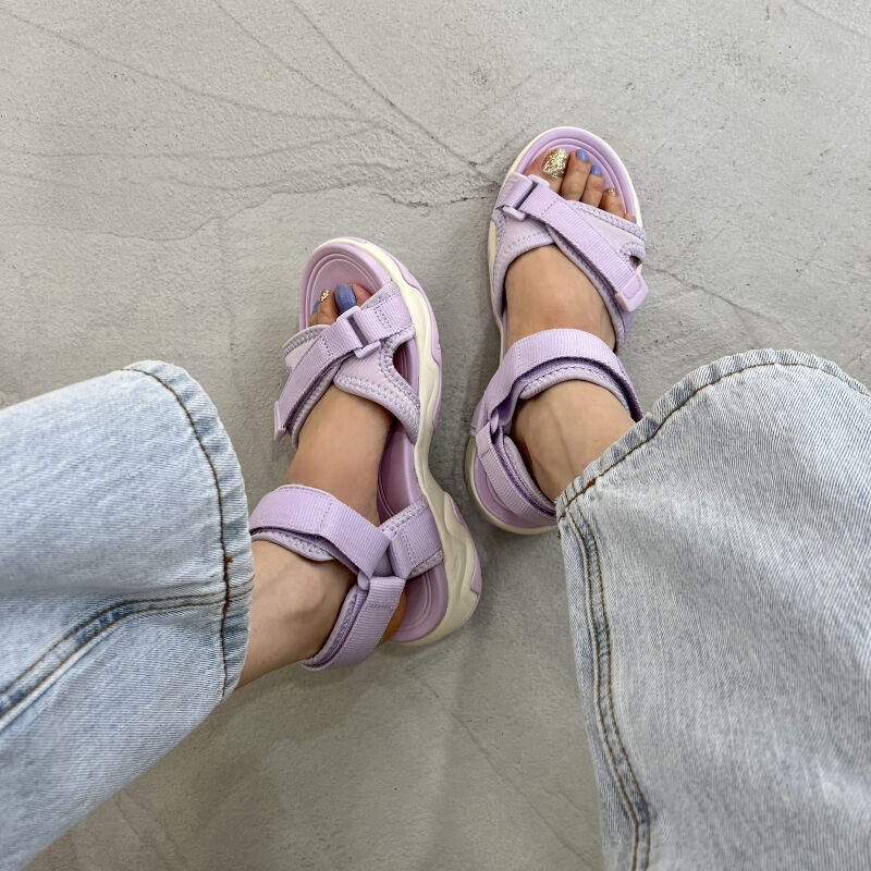 ORiental TRaffic「【アウトレット価格】クロスベルトスポーツサンダル/OT3209 スポサン 売れてる 人気 トレンド」|サンダル|PURPLE