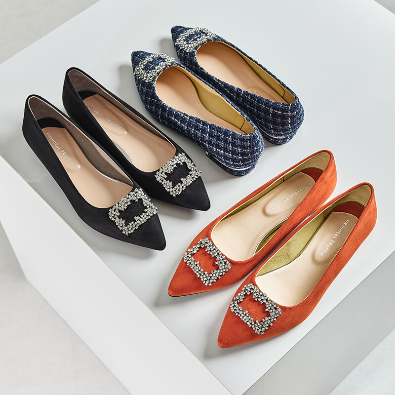 ORiental TRaffic「ビジューモチーフフラットパンプス/31302」|パンプス|BLACK