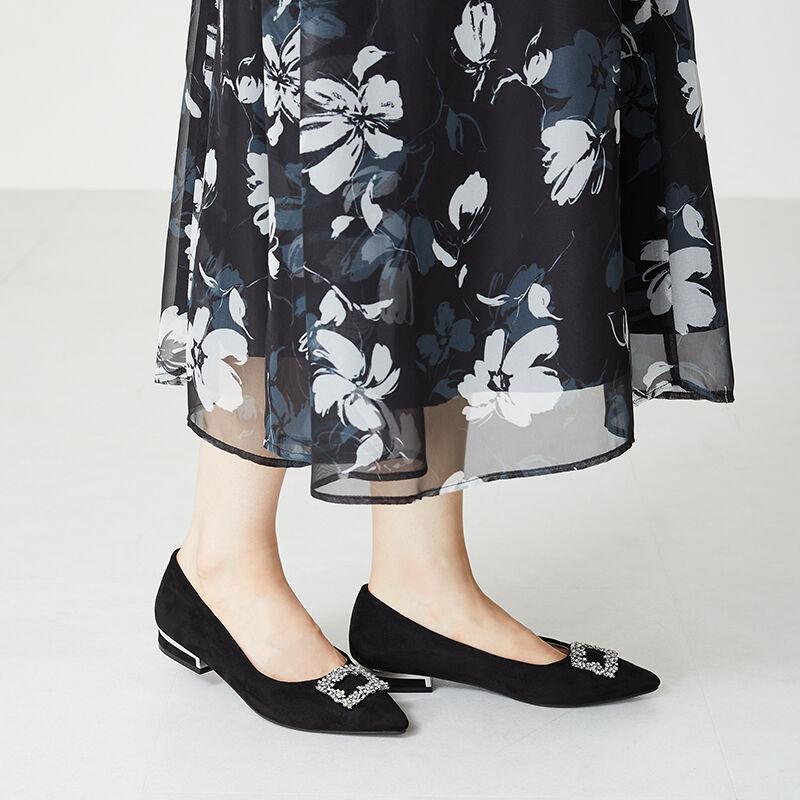 ORiental TRaffic「ビジューモチーフフラットパンプス/31302」|パンプス|