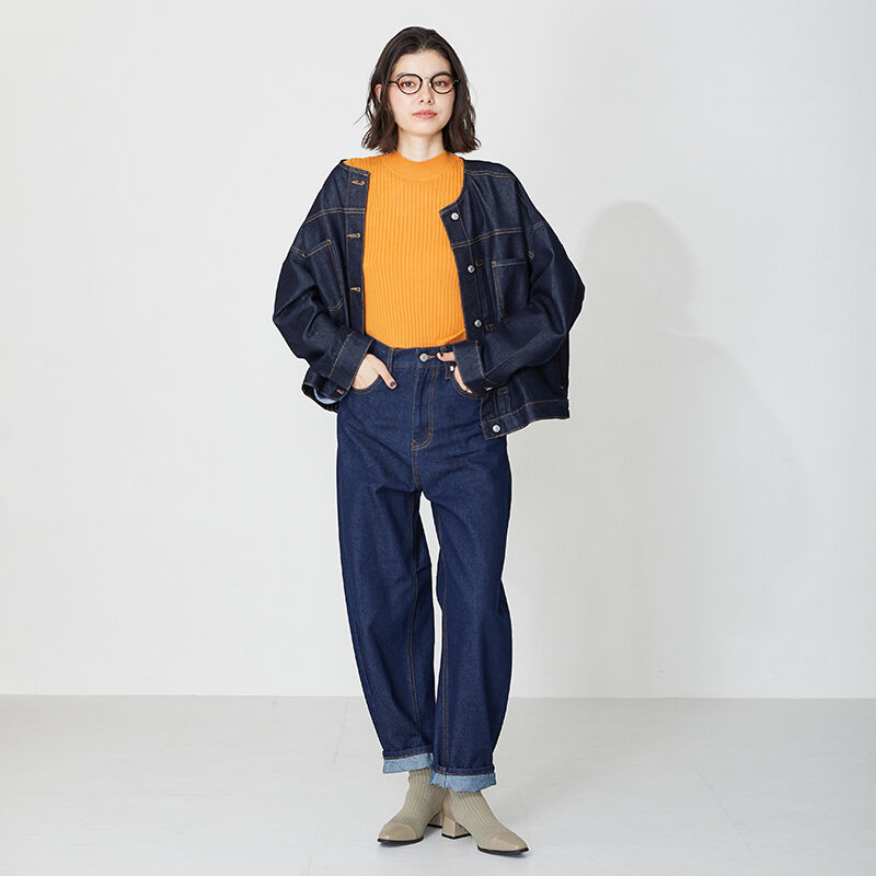 ORiental TRaffic「切替 ニット ヒールブーツ /31407 柔らかい ストレッチ」|ショートブーツ|