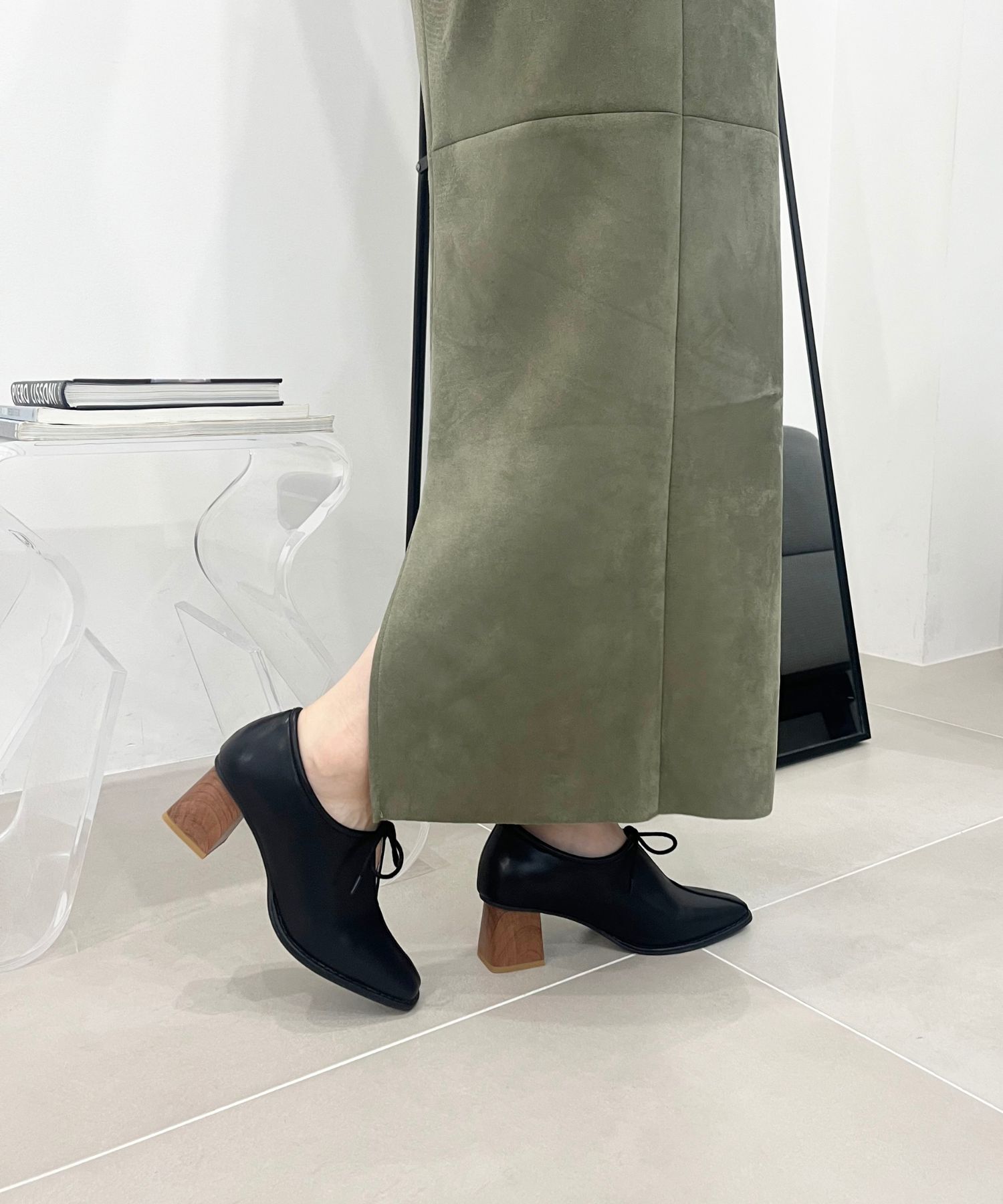 ORiental TRaffic「●2024秋冬新作●ウッドヒール甲深パンプス/41307」|パンプス|