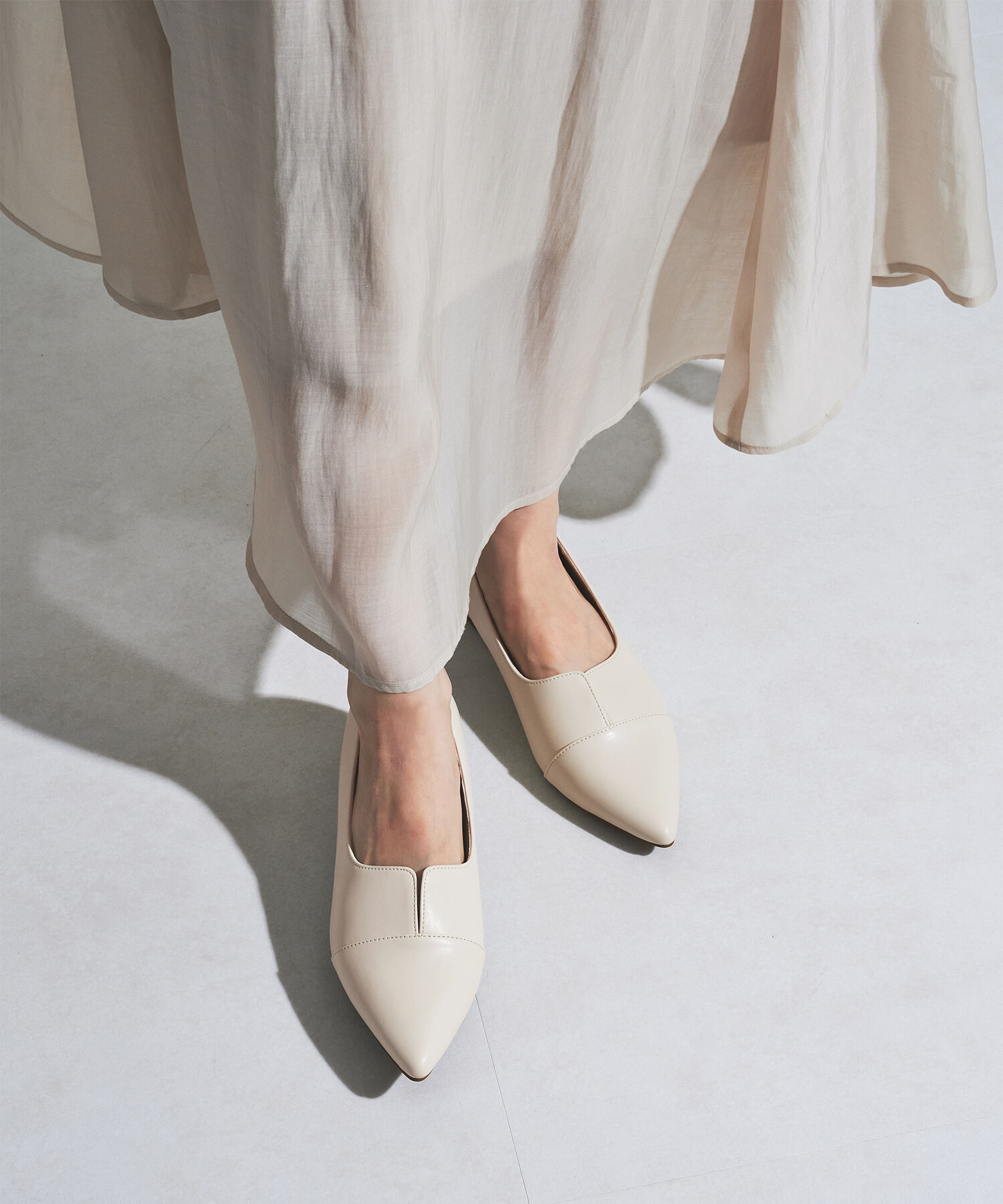 ORiental TRaffic「【WEB限定】メタリックライン フラット パンプス /45303 スリットパンプス 通勤靴」|パンプス|