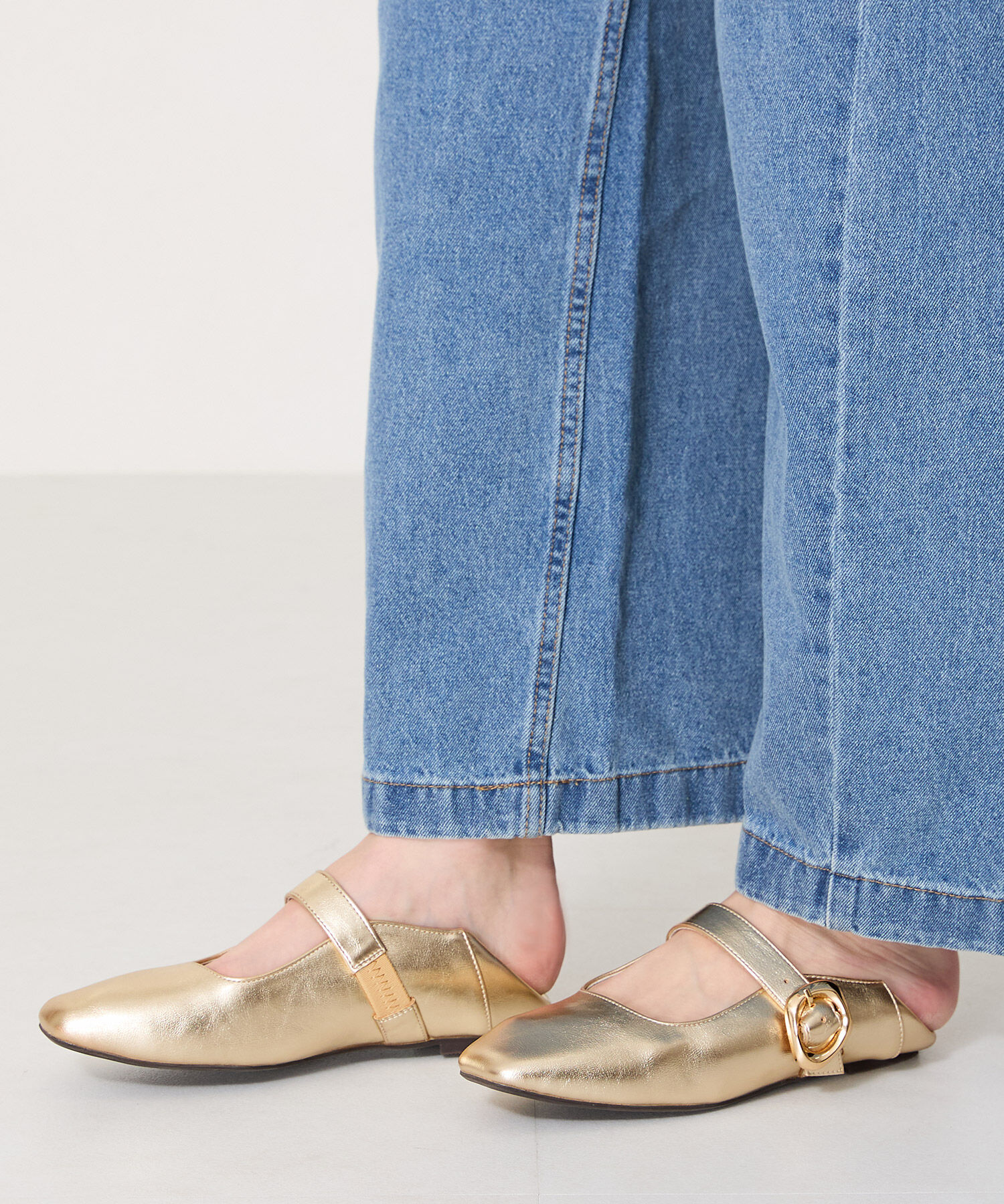 WA Oriental TRaffic「柔らか ストラップ フラット パンプス /52104 フィット クッション」|パンプス|