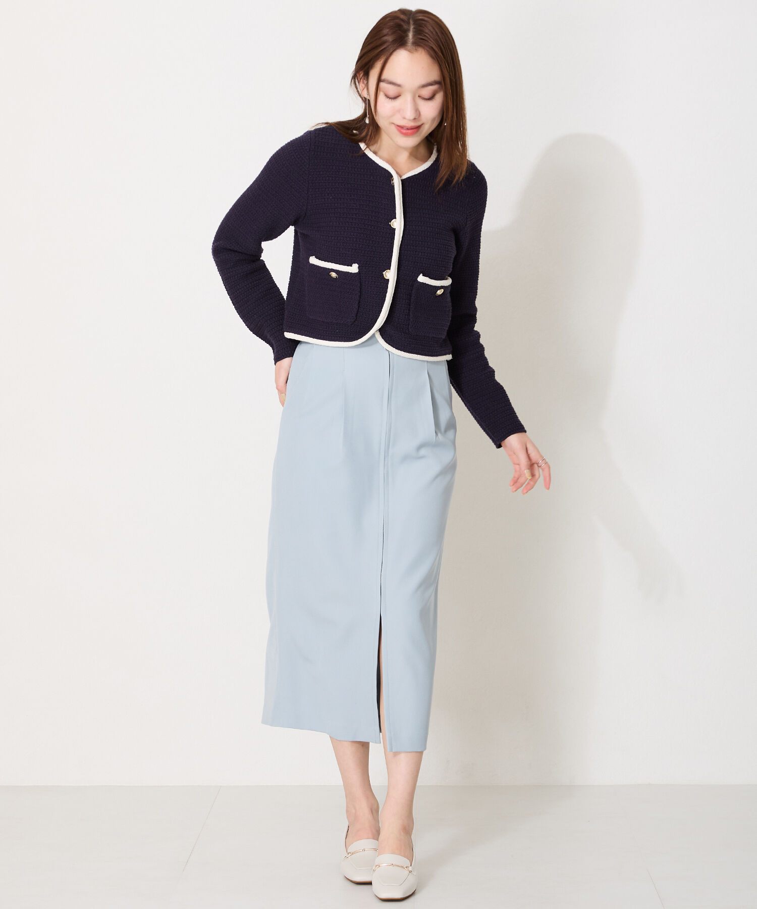 WA Oriental TRaffic「●人気シリーズ●メタリックラインビットヒールローファー/52101 ローファー」|パンプス|