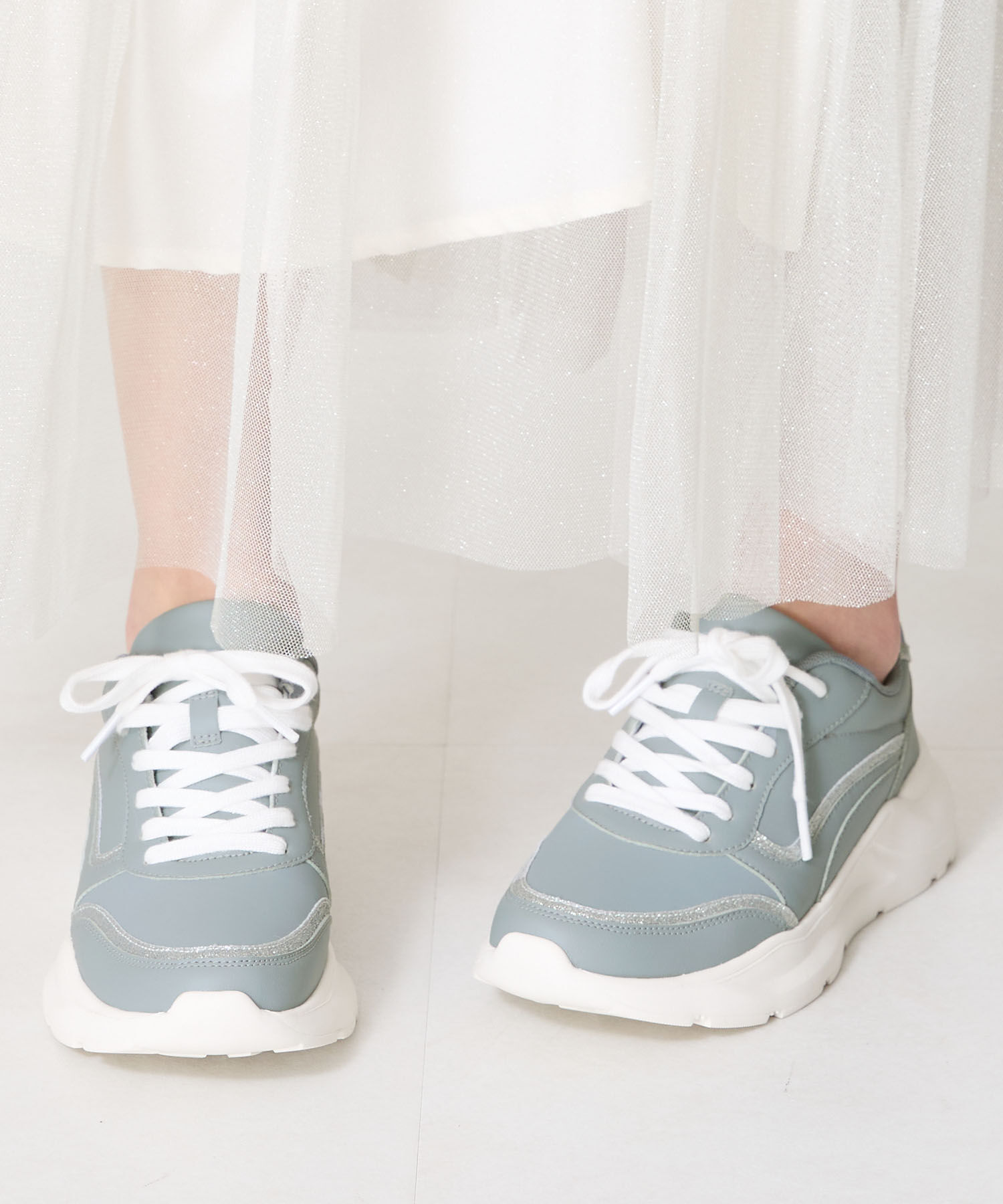 ORiental TRaffic「●2025春夏新作●グリッターラインスニーカー/OT3762 スニーカー トレンド 人気 売れてる」|スニーカー|