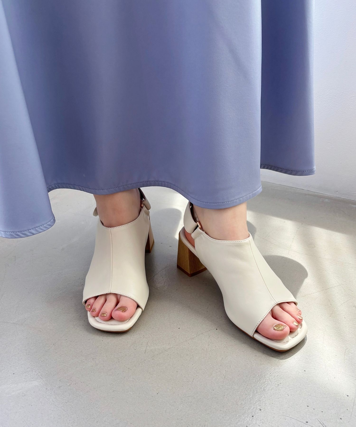 ORiental TRaffic「●2025春夏新作●甲深ソフトレザーサンダル/51205 サンダル トレンド 人気 売れてる クッション」|サンダル|WHITE