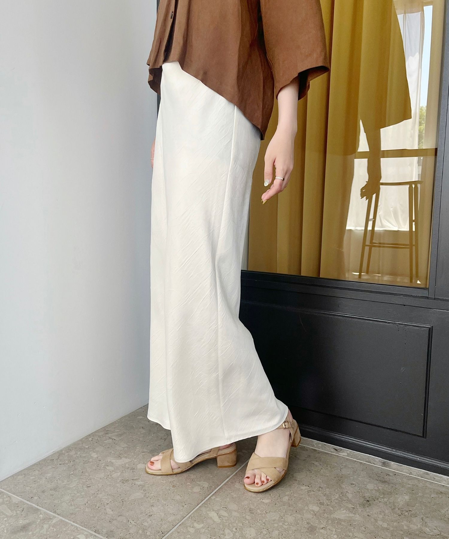 ORiental TRaffic「【WEB限定】●2025春夏新作●クロスストラップメタリックラインサンダル/55201 サンダル トレンド 人気」|サンダル|