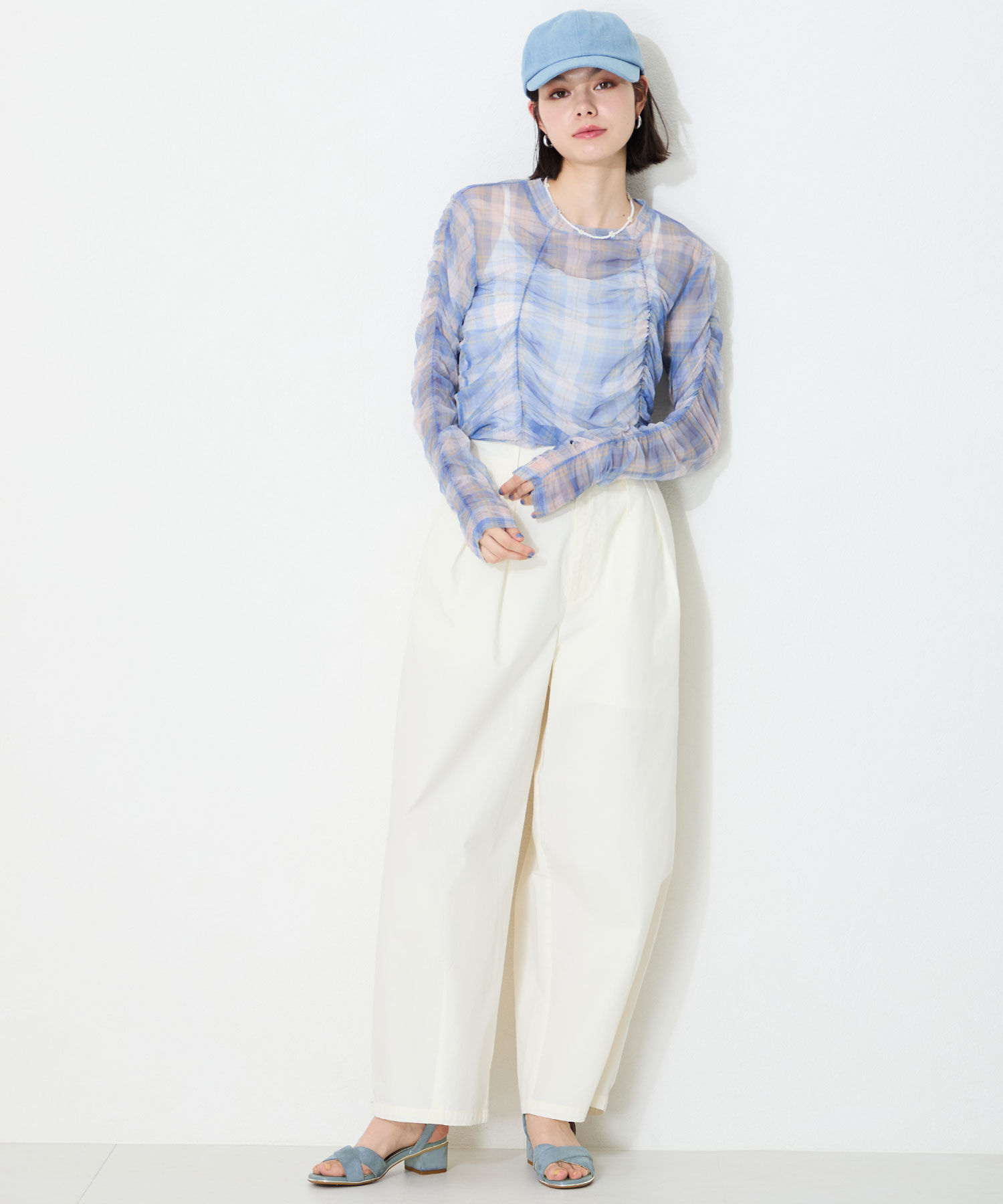 ORiental TRaffic「【WEB限定】●2025春夏新作●クロスストラップメタリックラインサンダル/55201 サンダル トレンド 人気」|サンダル|