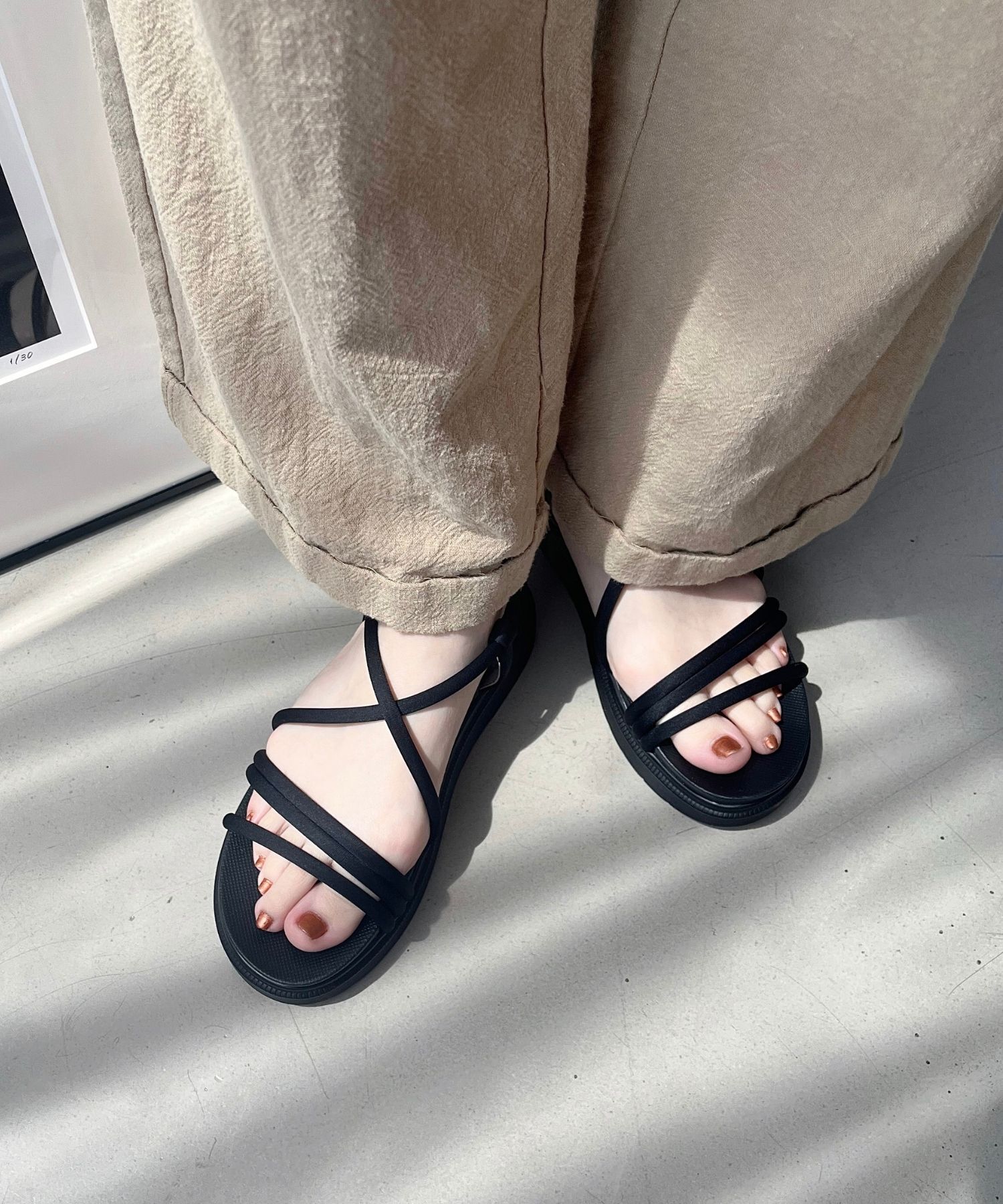 ORiental TRaffic「【WEB限定】●2025春夏新作●チューブストラップスポーツサンダル/55204 厚底　スポサン 人気」|サンダル|