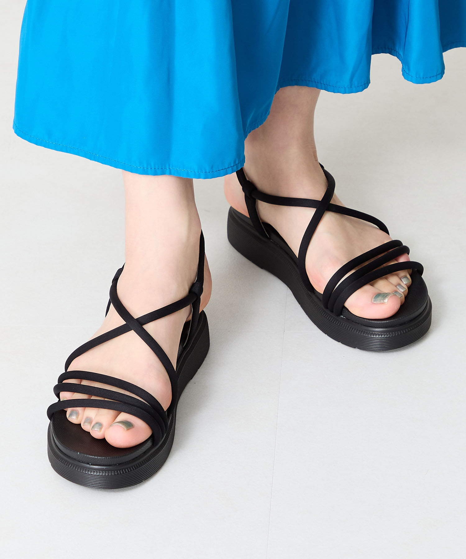 ORiental TRaffic「【WEB限定】●2025春夏新作●チューブストラップスポーツサンダル/55204 厚底　スポサン 人気」|サンダル|