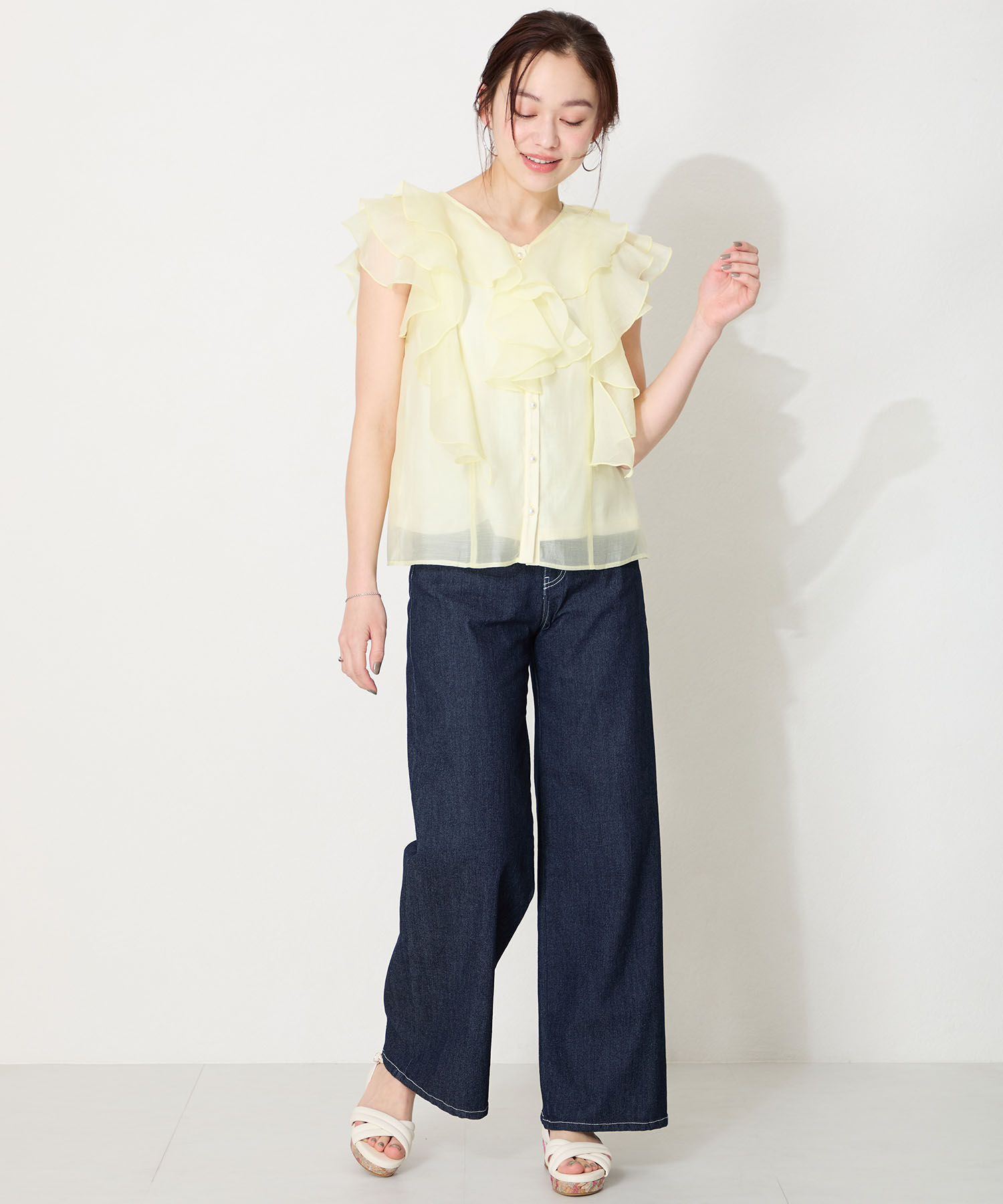 WA Oriental TRaffic「●2025春夏新作●パデットクロスコルクウエッジサンダル/52212 サンダル　人気 トレンド」|サンダル|