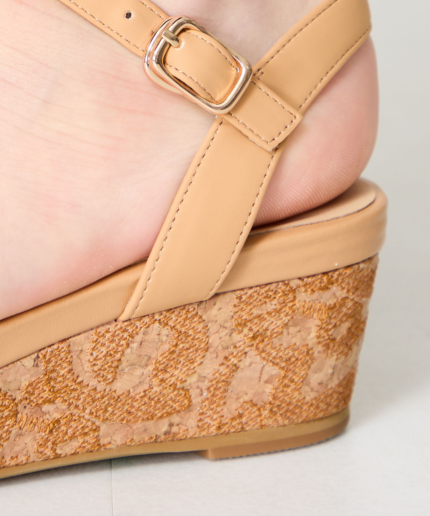 WA Oriental TRaffic「●2025春夏新作●パデットクロスコルクウエッジサンダル/52212 サンダル　人気 トレンド」|サンダル|