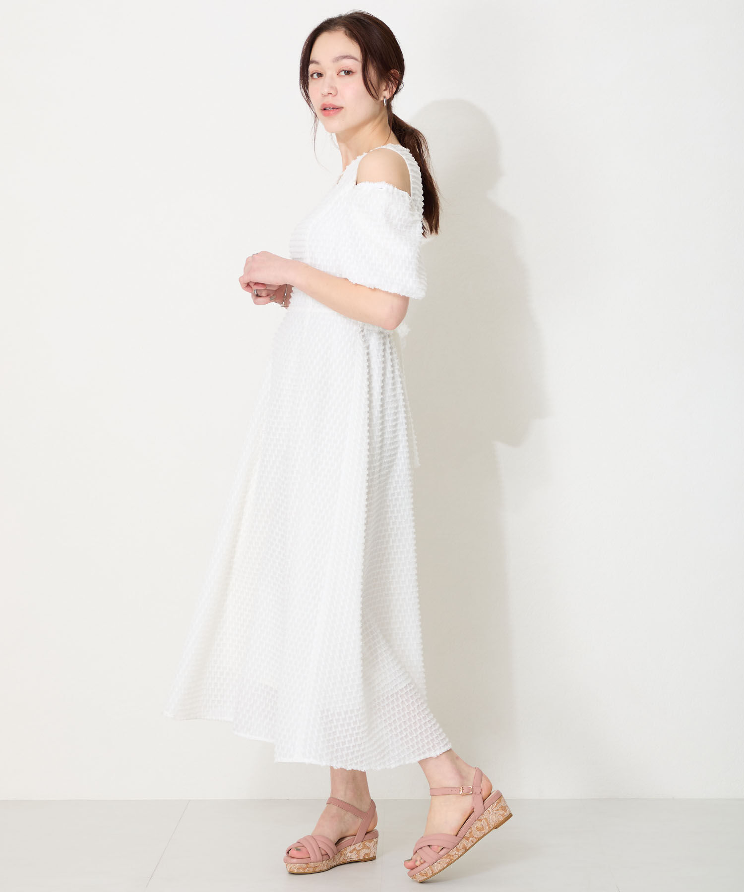 WA Oriental TRaffic「●2025春夏新作●パデットクロスコルクウエッジサンダル/52212 サンダル　人気 トレンド」|サンダル|