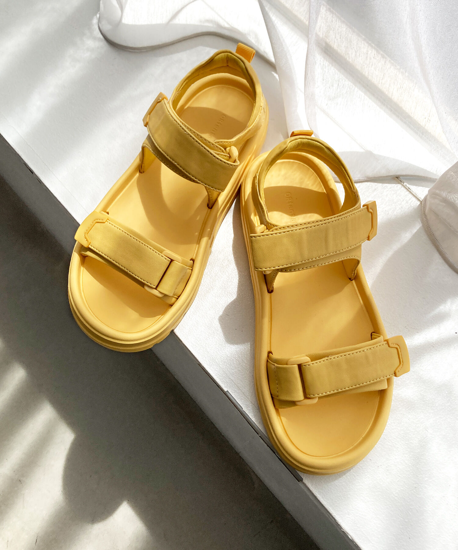 ORiental TRaffic「【Fit meサンダル】ダブルベルト サンダル /51227 軽い 柔らかい フラット」|サンダル|