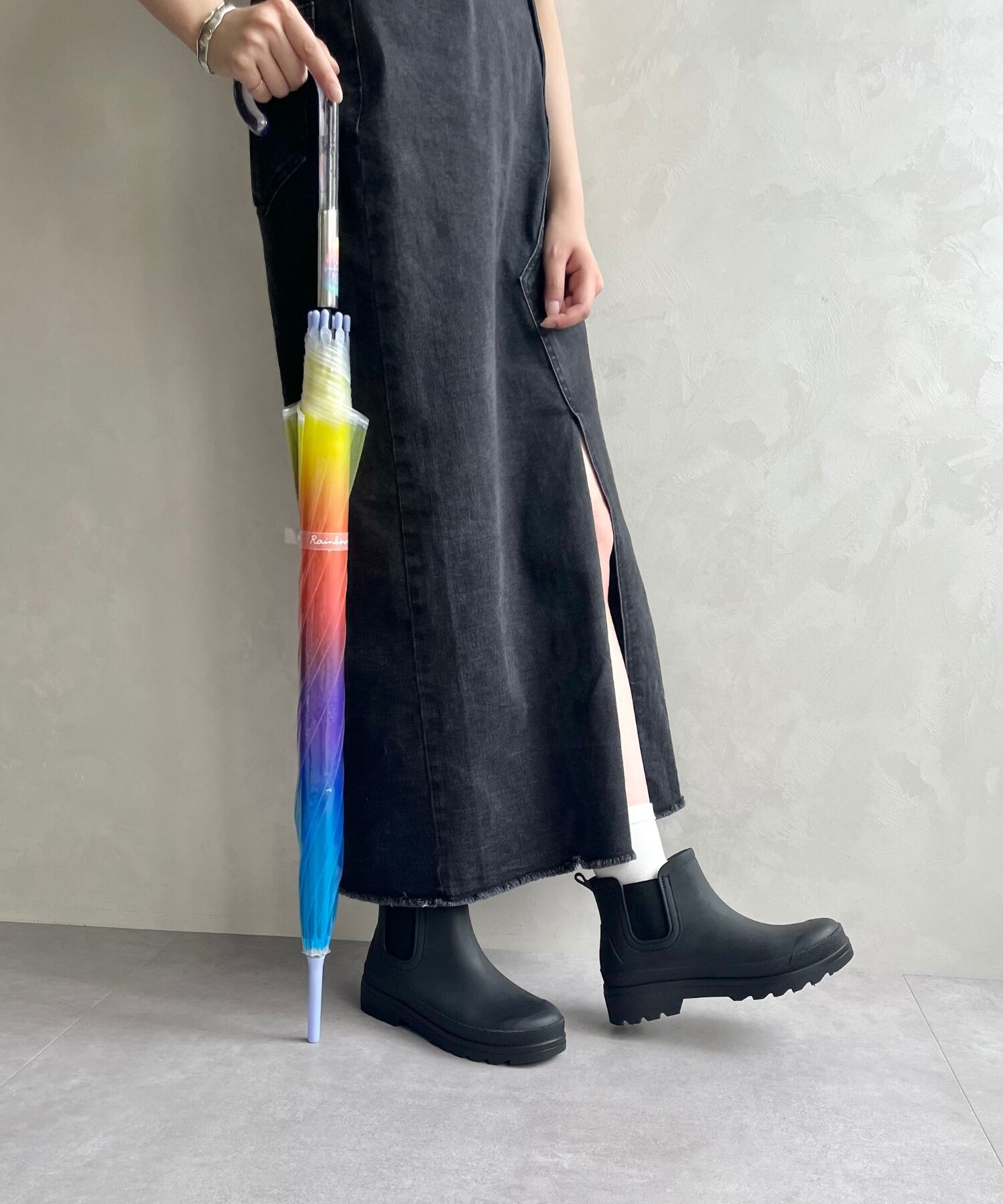 ORiental TRaffic「【防水】アンクル丈 サイドゴア 厚底 レインブーツ /R-0023　レインシューズ ショートブーツ」|ショートブーツ|