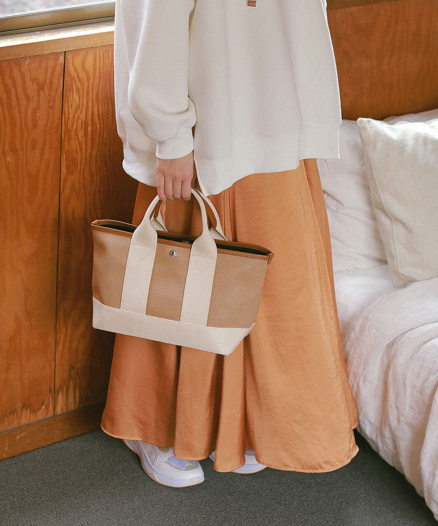 TOPKAPI BREATH「【VERY 10月号掲載】SCOTCH GRAIN スコッチグレイン ネオレザー ミニ トートバッグ」|トートバッグ|ベージュ