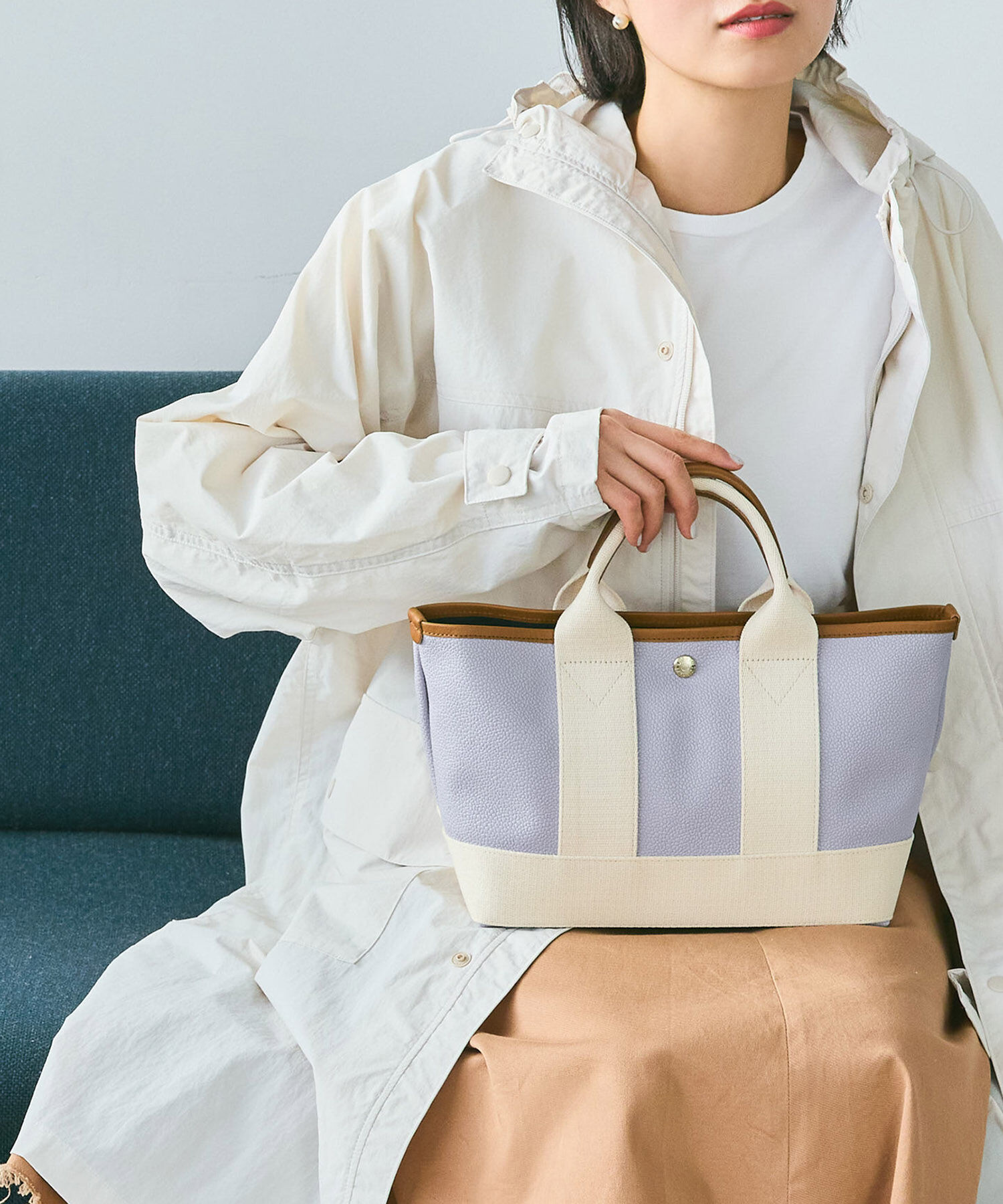 TOPKAPI BREATH「【VERY 10月号掲載】SCOTCH GRAIN スコッチグレイン ネオレザー ミニ トートバッグ」|トートバッグ|ラベンダー