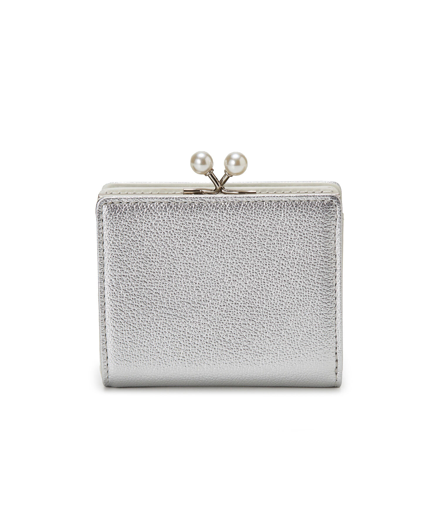 TOPKAPI 「【TOPKAPI】シュリンクレザー パール がま口 二つ折り 財布」|財布|