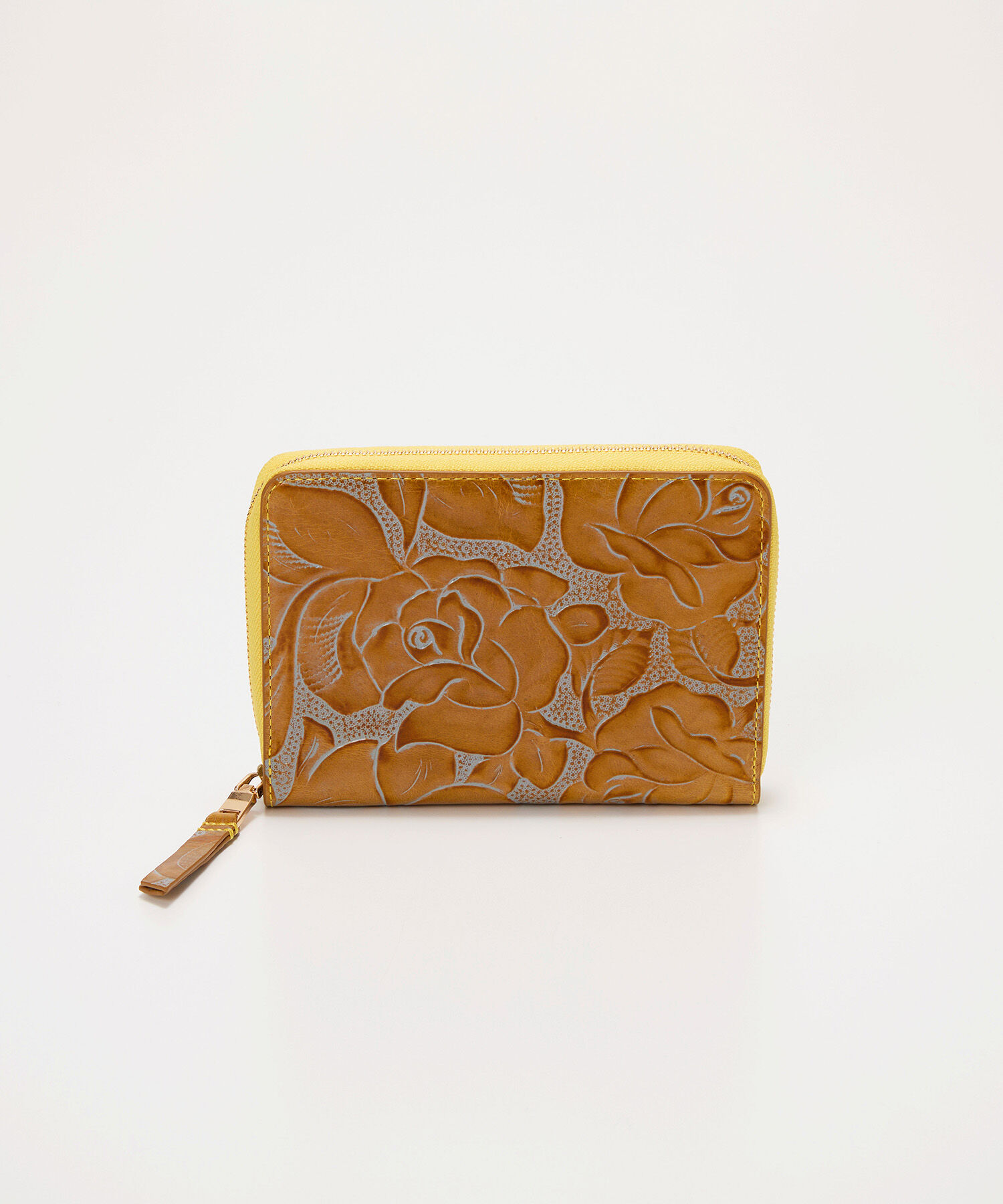 TOPKAPI BREATH「【TREASURE TOPKAPI】ローズエンボス ツヤ レザー ラウンドファスナー 二つ折り財布/パスポート対応」|財布|