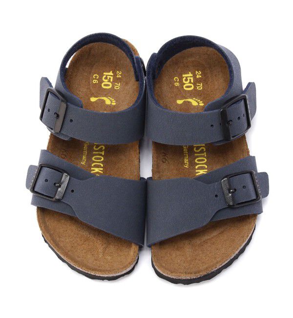 BIRKENSTOCK「【ビルケンシュトック】ニューヨーク/ネイビー ビルコフロー ヌバックレザー/サンダル キッズ」|サンダル|