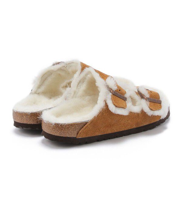 BIRKENSTOCK「【ビルケンシュトック】アリゾナ/ミンク スエードレザー シープスキン/サンダル レディース」|サンダル|