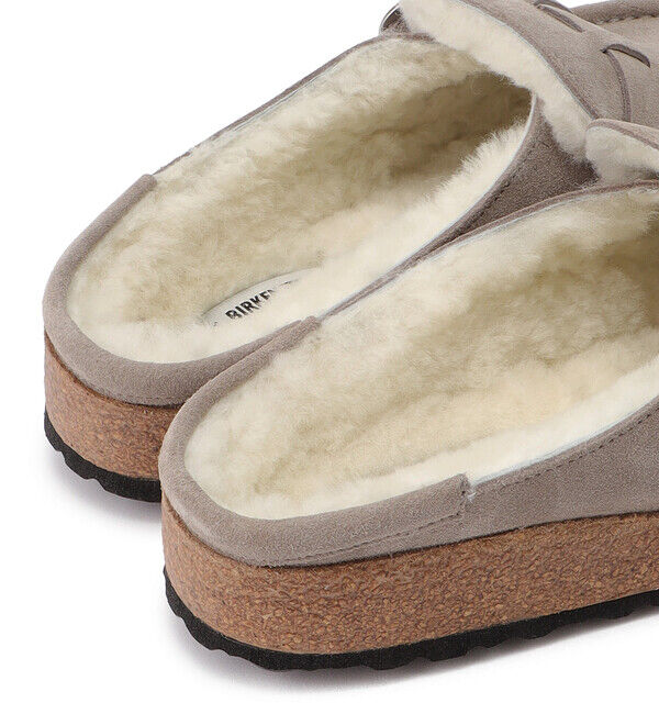 BIRKENSTOCK「【ビルケンシュトック】バックリー シアリング/ストーンコイン スエードレザー/クロッグ メンズ」|サンダル|