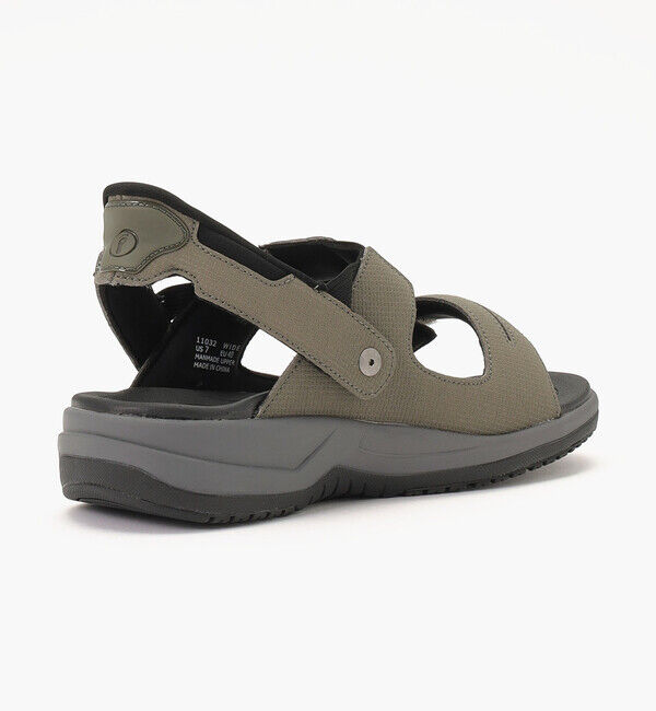 Orthofeet「【オーソフィート】ネプチューン ワイド/オリーブ マイクロファイバー/サンダル メンズ」|サンダル|