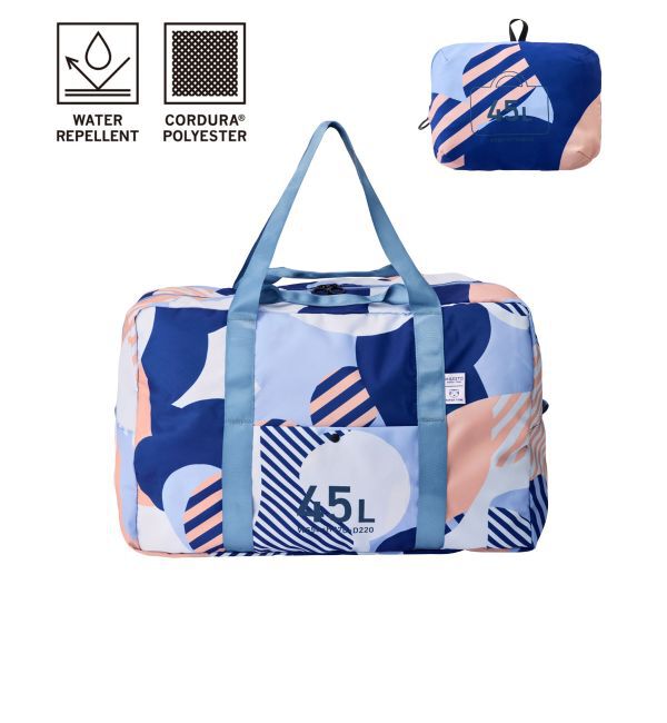 MILESTO「MILESTO&times;PAPIERTIGRE ポケッタブルボストン 45L」|ボストンバッグ|ブルー