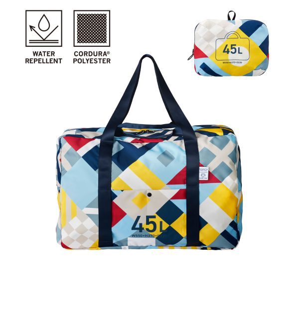 MILESTO「MILESTO&times;PAPIERTIGRE ポケッタブルボストン 45L」|ボストンバッグ|ネイビー