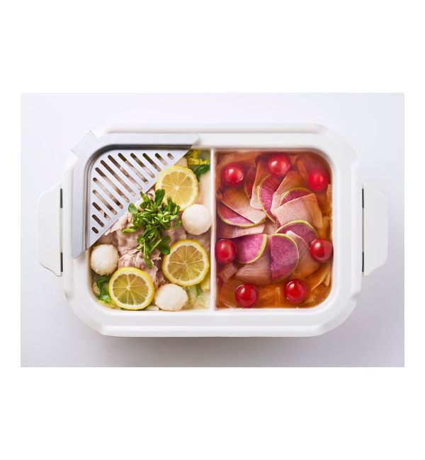 BRUNO「コンパクトホットプレート用 セラミックコート仕切り鍋」|電化製品|