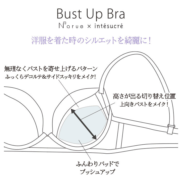 intesucre「アンテシュクレ narue&times;intesucre ブラジャー単品 B-F/65-75 IBT343」|インナー|