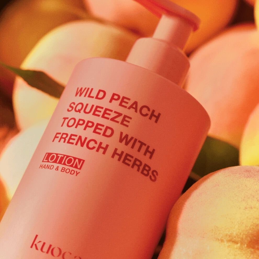 kuoca「【kuoca】ハンド&ボディローション ワイルドピーチ」|ボディ保湿|