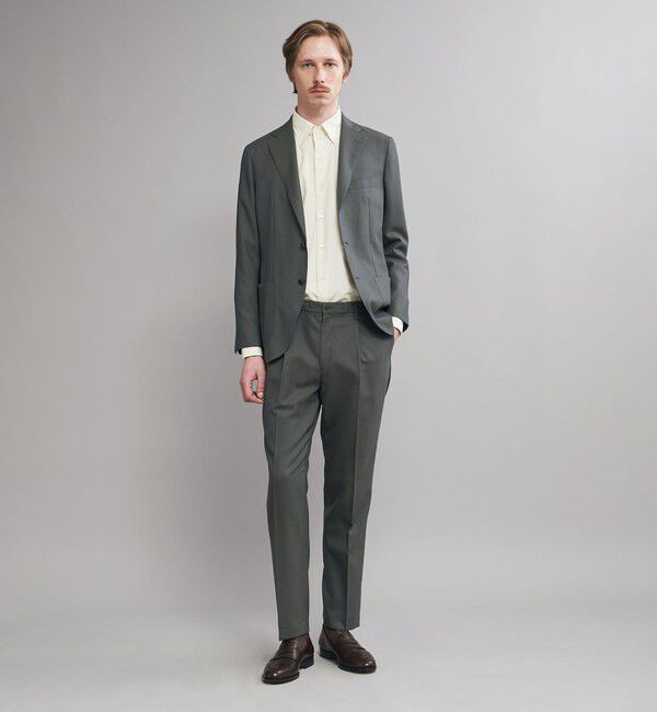 UNITED ARROWS「＜SOVEREIGN＞ トロピカル センタークリース 1プリーツパンツ NATURAL MODEL」|スーツ|